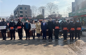 星桥街道区委、团委领导看望慰问民泰公司一线执勤队员